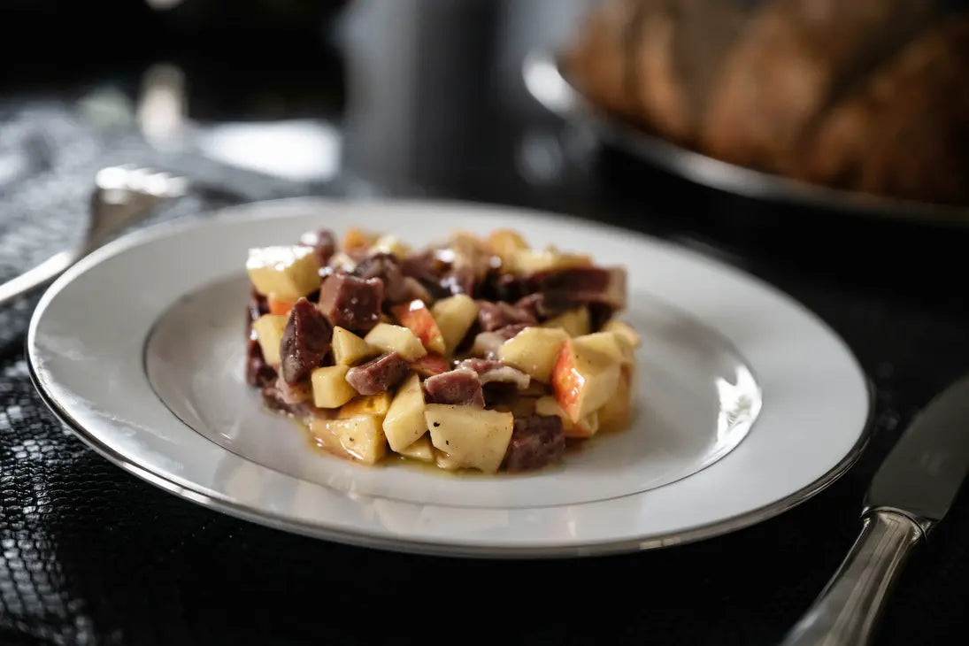 Recette de tartare de magret de canard fumé aux pommes